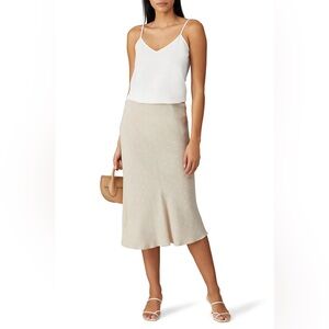 Sanctuary Cream Everyday Polka Dot Midi Skirt Size Medium $79